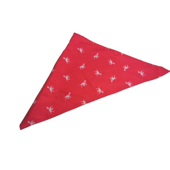 Red Dog Print Bandana PetLabCo Adjustable Triangle Scarf Accessory - Picture 5 of 9